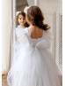 White High Low Flower Girl Dress Party Gown